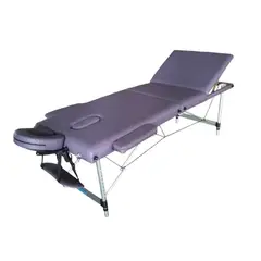 INNOVA HEALTH - Camilla de Masajes Profesional 3 Cuerpos Morada Plegable de Aluminio