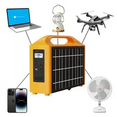 OEM - Generador Energía solar Portatil 200 W y Batería 20 AH