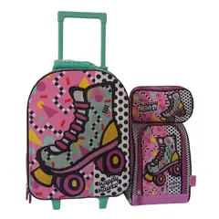 KIDDO - MOCHILA PATIN CON LENTEJUELAS + LONCHERA Y CARTUCHERA