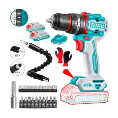 TOTAL TOOLS - Taladro Atornillador Percutor 20v 55nm + Full Set + Grojos