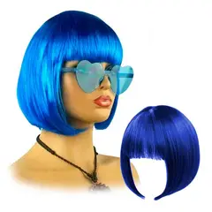 GENERICO - Peluca ARTIFICIAL Corta Lacia Azul 10551