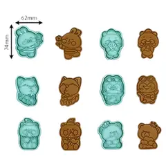 GENERICO - 6 Cortadores de Galletas- ANIMALITOS