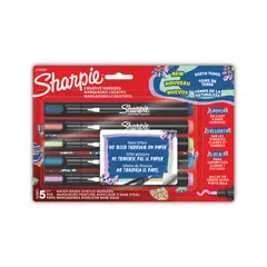 SHARPIE - Marcadores Acrílico Punta Bala Naturaleza 5 piezas