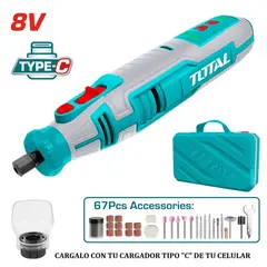 TOTAL TOOLS - Rectificadora 8v 5000-28000rpm - TMGLI0801