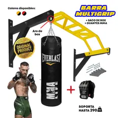 HOLGU - Barra Multigrip calistenia paralelas Saco de box guantes MMA