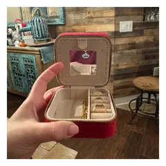 GENERICO - Pack6 Cofre Suave Pequeño para Viajes de Color Vino