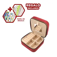GENERICO - Pack12 Caja Suave para Llevar Joyas Vino Y+Papel de Regalo