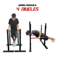 HOLGU - Barras Paralelas Regulables 4 alturas Calidad Premium
