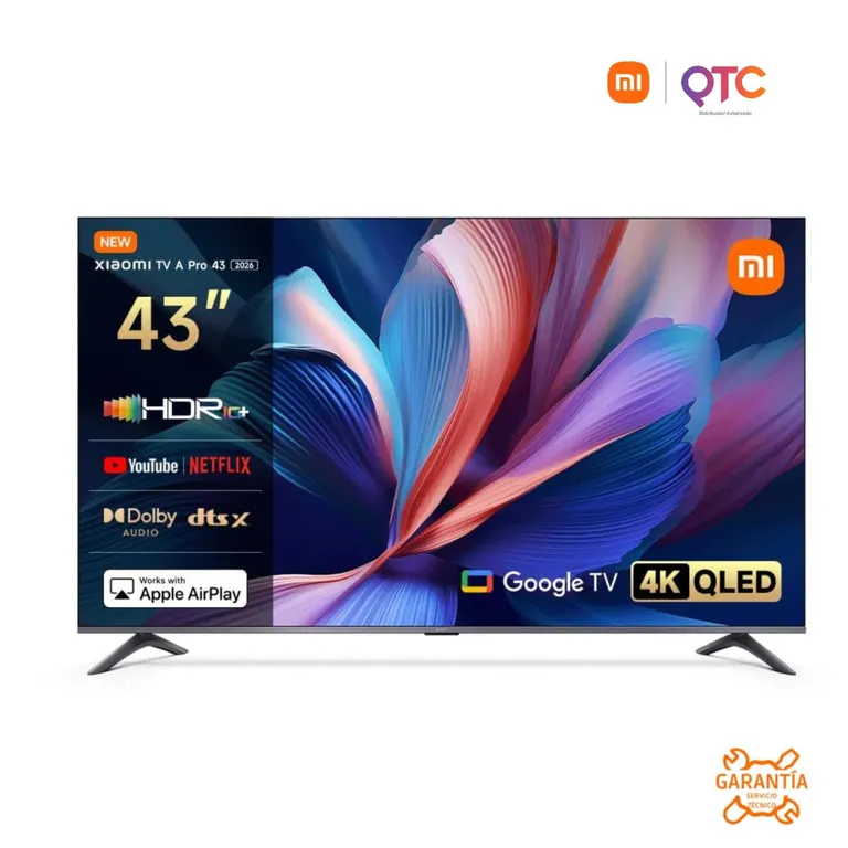 TV A Pro 43” 2026 QLED 4K UHD Google TV HDR10+ Smart TV 43 Pulgadas