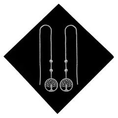 GENERICO - Aretes Pasantes Árbol De La Vida Regalo Novia Mamá 925