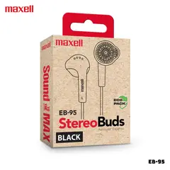 MAXELL - AUDIFONOS ALAMBRICOS STEREO BUDS EB-95 - NEGRO