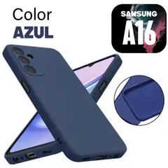 GENERICO - Silicone Case para Samsung A16 Color Azul Con Marca