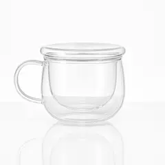 GENERICO - Taza de Vidrio con Infusor y Tapa 300 ml – Borosilicato