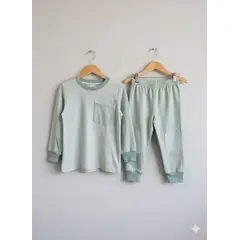 GENERICO - Pijama Algodon Pima Peruano Conjunto para Niños Suave Completa