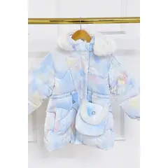 KIDS MASHMELO - Chaqueta estampado Tie-dye para niña con capucha peluche
