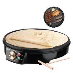 RAFF - Plancha Electrica Antiadherente Para Hacer Crepes De 31cm