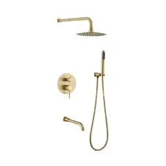 GENERICO - MEZCLADORA DUCHA DE LUJO DORADO ELEGANTE 010D307