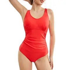 TIOZONEY - Traje de Baño Mujer-Rojo