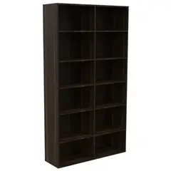 FMFURNITURE - Biblioteca Con 10 Estantes Fm-013O Café Oscuro