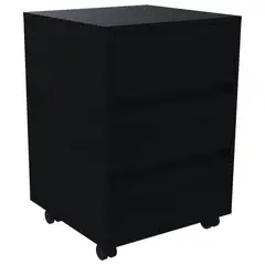 FMFURNITURE - Archivador Con Ruedas Fm-007N Negro