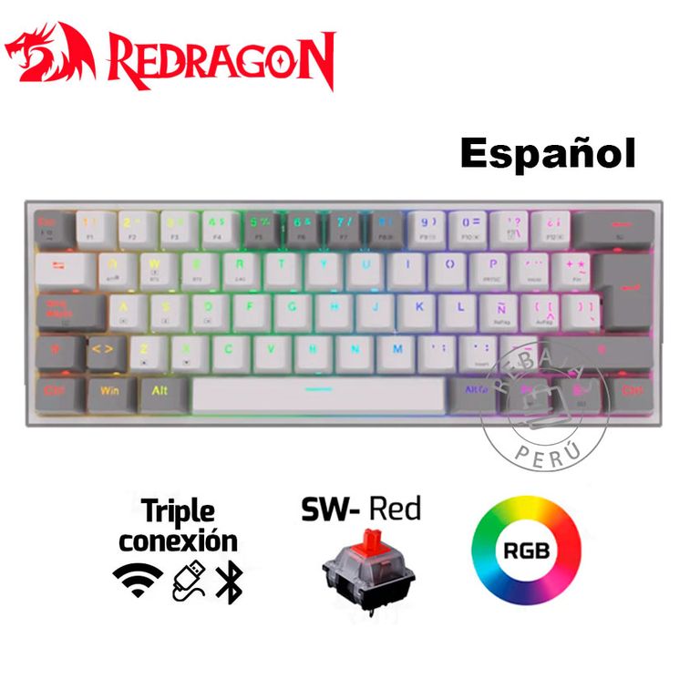 Teclado Mecánico Gamer FIZZ PRO 60% RGB Wireless Español