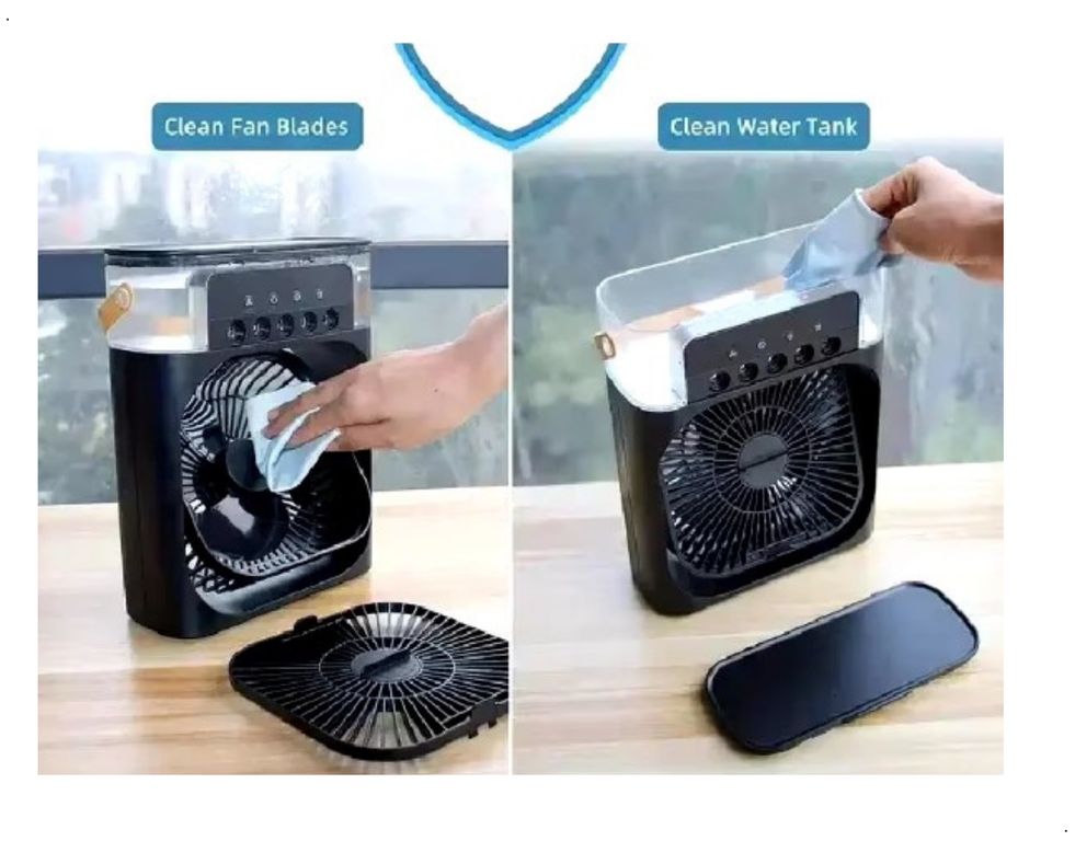 Mini Ventilador Portatil Aire Acondicionado Luz 3 Modos