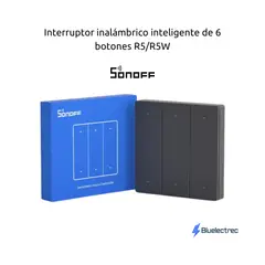 SONOFF - Interruptor inalámbrico inteligente de 6 botones Negro - R5