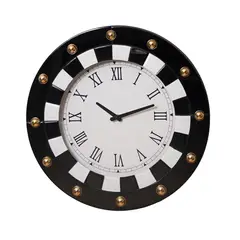 PANORAMA HOGAR - Reloj De Pared Redondo Con Marco Decorativo Bicolor 50Cm