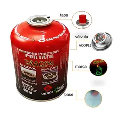 DRAGON - KIT SOPLETE + BOMBONA DE GAS BUTANO PARA CABEZAL FLAMEADOR - X 1000ML