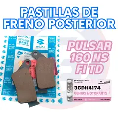 BAJAJ - PASTILLAS DE FRENO POSTERIOR PULSAR 160 NS FI TD