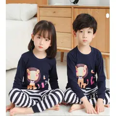 GENERICO - Pijama para Niños de Leon Conjunto Completo Infantil Unisex Azul