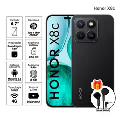 HONOR - X8c 8GB RAM 256GB NEGRO + Maxell Eb-95 MAXBUDS