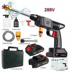 GENERICO - Hidrolavadora 288V Doble Batería Potente Portatil Carro Auto