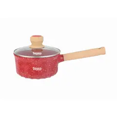 Reyna - Cacerola antiadherente con tapa de vidrio 18 cm (2 Lt) (color rojo)