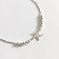 GENERICO - Pulsera Estrella de mar, Regulable en Plata 925