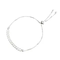 GENERICO - Pulsera Panzer, regulable en Plata ley 925