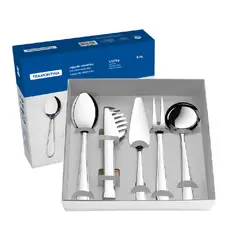 TRAMONTINA - Juego de Utensilios 5 Piezas Utility Acero Inoxidable