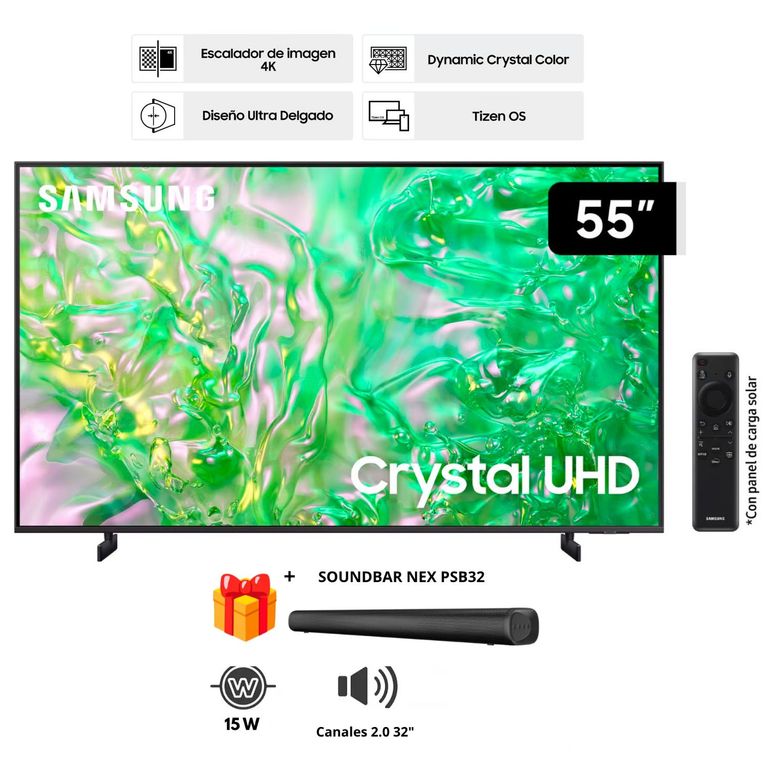 TELEVISOR 55 UN55DU8000G CRYSTAL UHD 4K + SOUNDBAR NEX