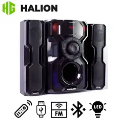 HALION - Parlante HA-K84 Marte 2.1 Subwoofer 8" Luces LED USB SD BT FM