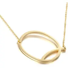 GENERICO - Collar con inicial en acero inoxidable Q