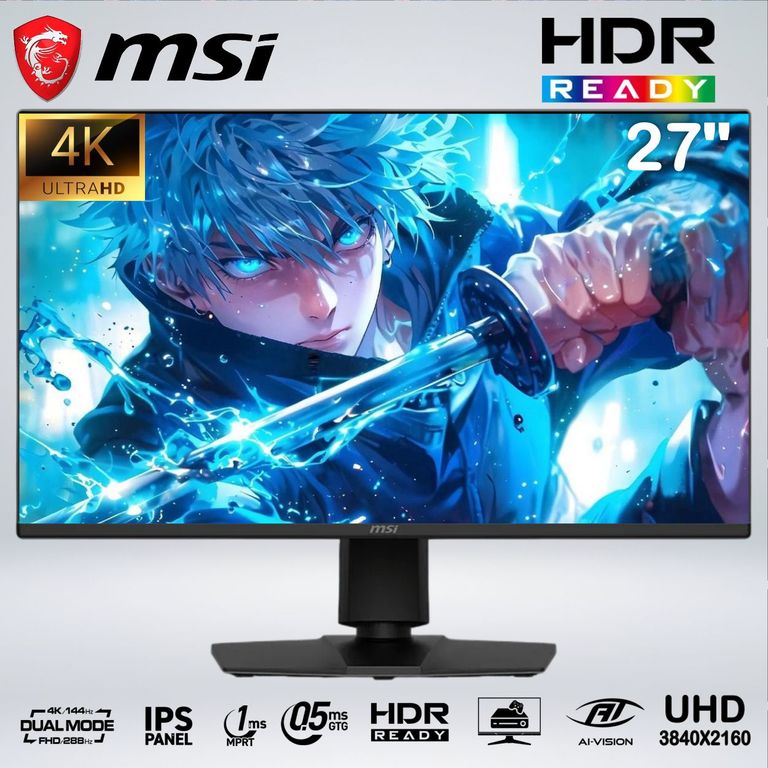 MONITOR MAG 275UPD E14 UHD 4K 27 " IPS 288Hz 144hz 1ms HDReady MODO CONSOLA
