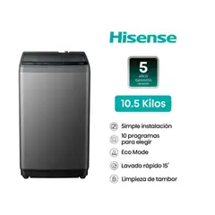 HISENSE - Lavadora 10.5 kg Carga Superior Automática WT1D1030UT