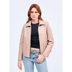 BANATY - CASACA GINEBRA DE CUERINA CON CIERRE DE MUJER