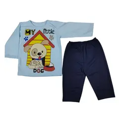 GENERICO - Conjunto polo manga larga y pantalón de algodón