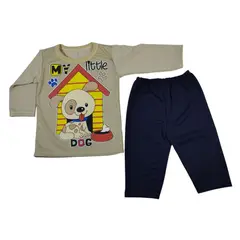 GENERICO - Conjunto polo manga larga y pantalón de algodón