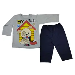 GENERICO - Conjunto polo manga larga y pantalón de algodón