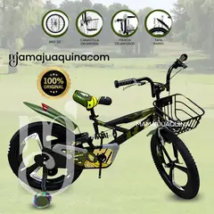 BABY - Bicicleta con Canasta Aro 20 «GUNGOR MAG» Aro de Magnesio Green