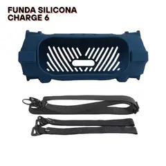 GENERICO - Funda de Silicona con correa para el parlante Jbl Charge 6 - Azul