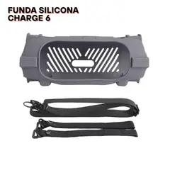 GENERICO - Funda de Silicona con correa para el parlante Jbl Charge 6 - Gris