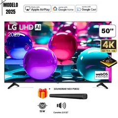 LG - TELEVISOR 50" 50UA7300PSB UHD 4K THINQ AI 2025 + SOUNDBAR NEX